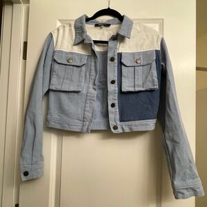 Sugar and Lips Cropped Colorblock Jacket